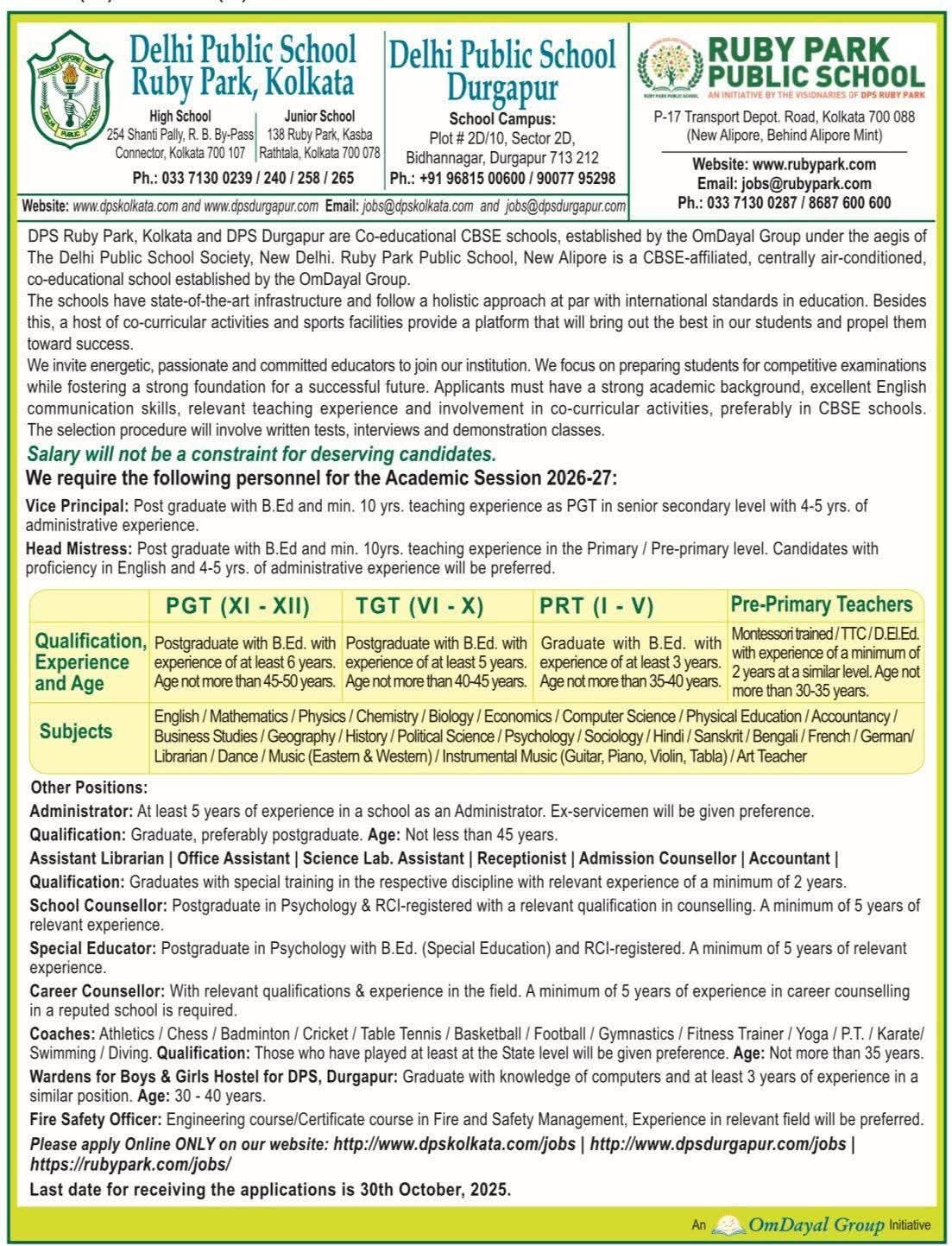 TEACHING JOB