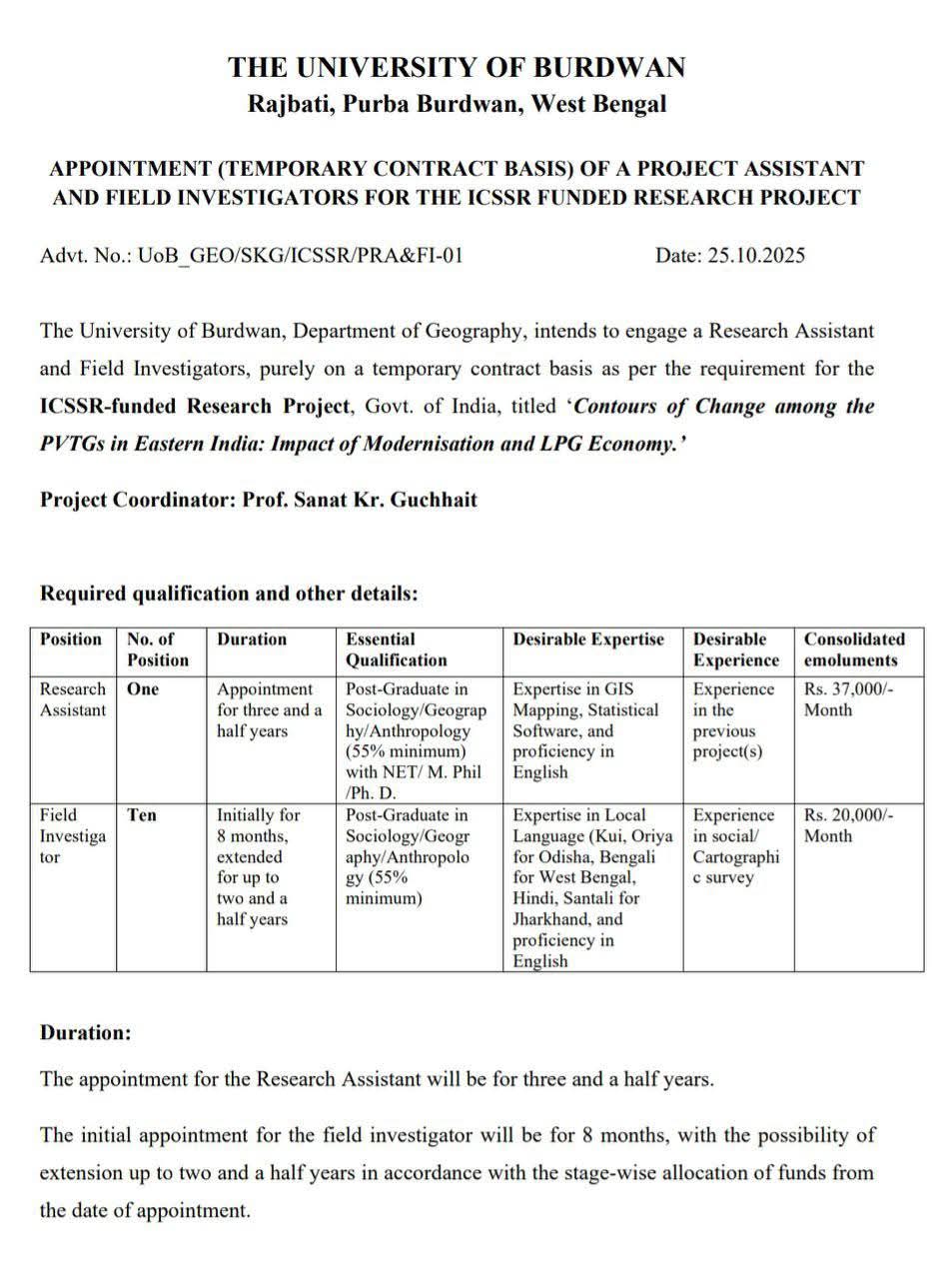 Vacancy Notification 

www.buruniv.ac.in.