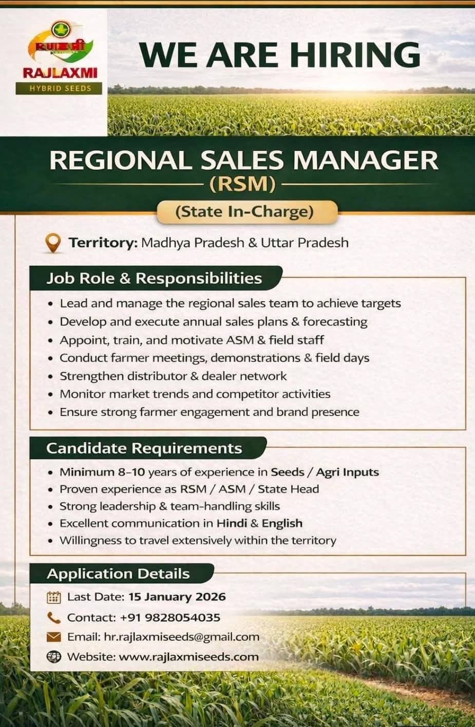 Agriculture recruitment