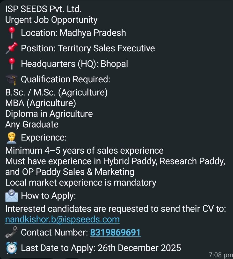 Agriculture recruitment