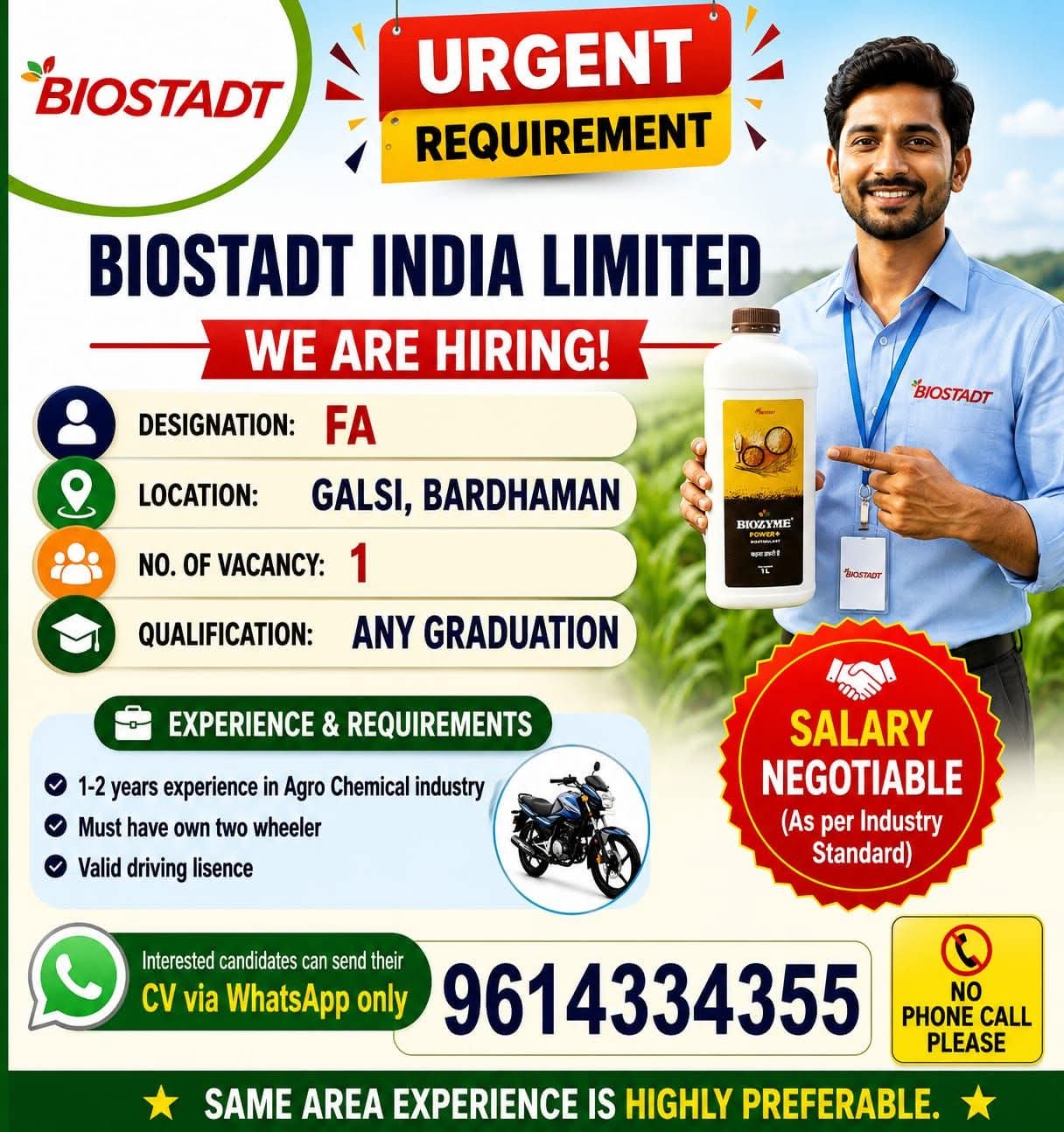 Agriculture job
