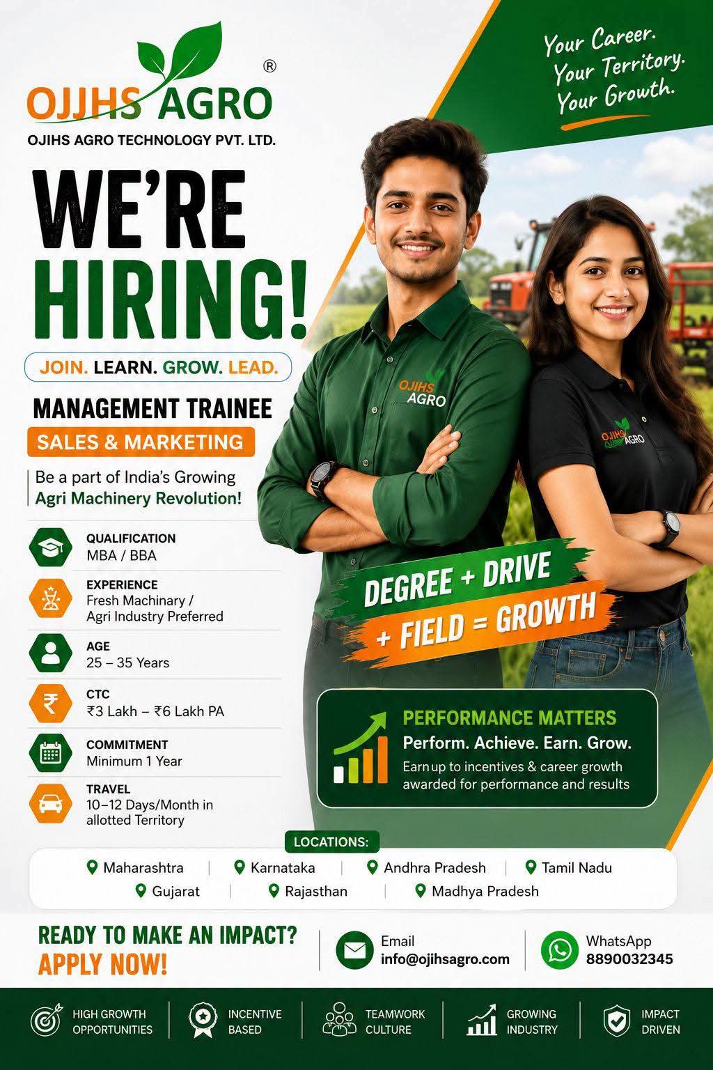 Recruitment in sales and management