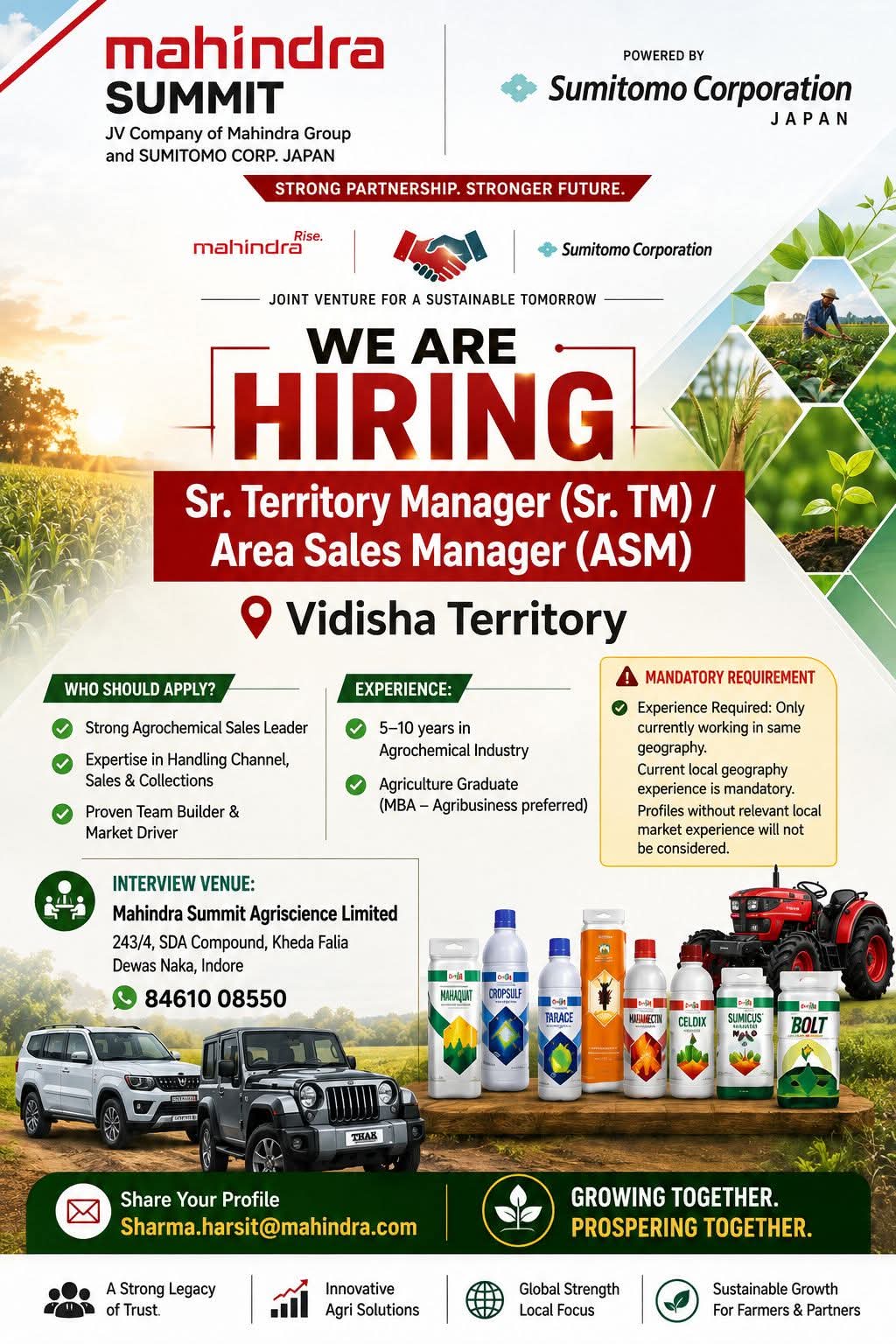Senior Teritory maneger recruitment