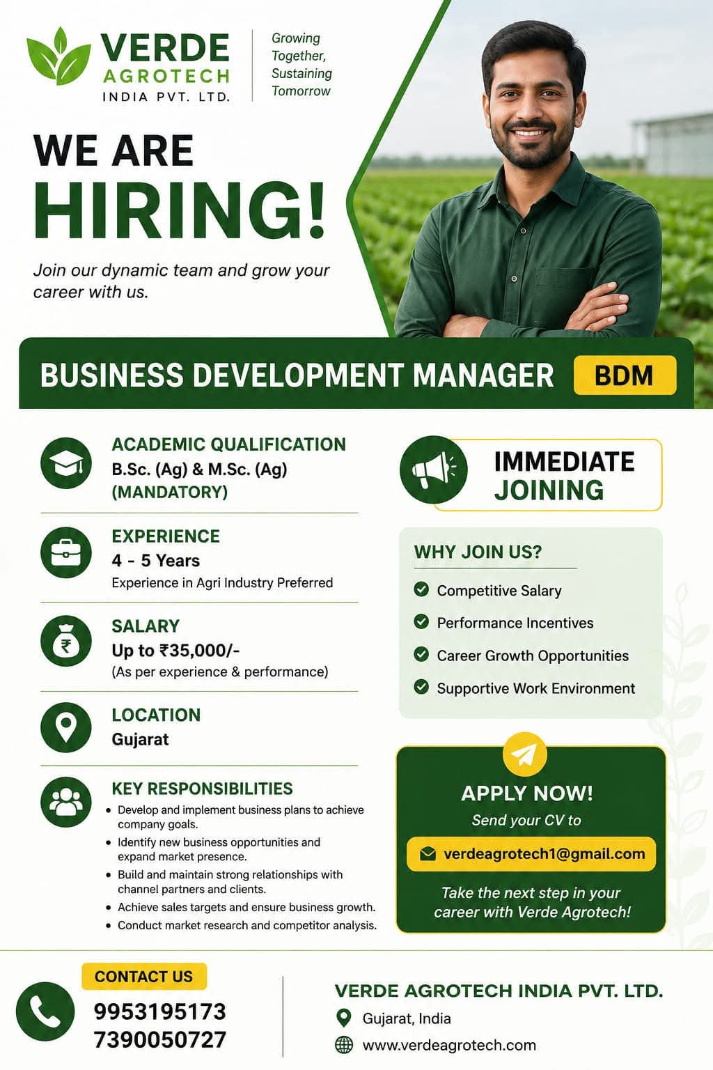 Recruitment for agriculture students