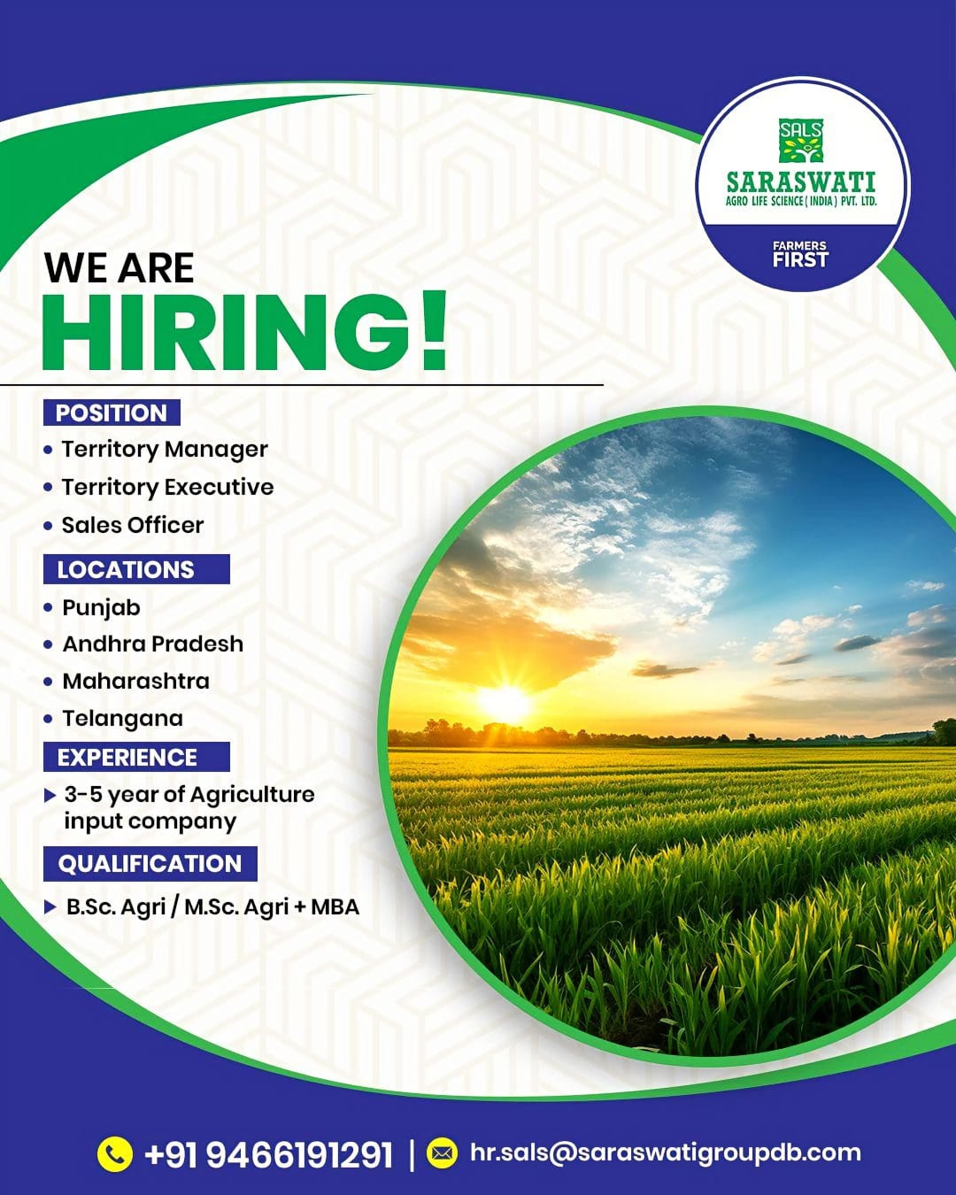 Agriculture job
