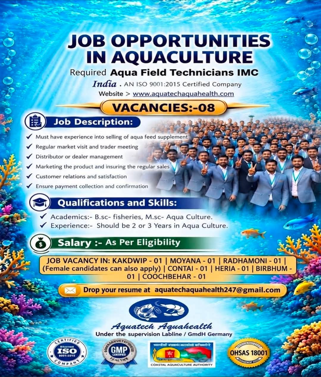 Recruitment for fishery student