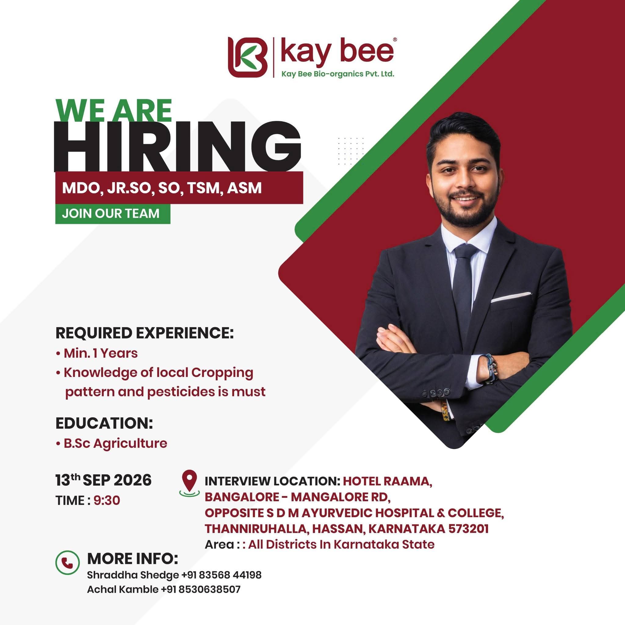 Job for Agriculture Student