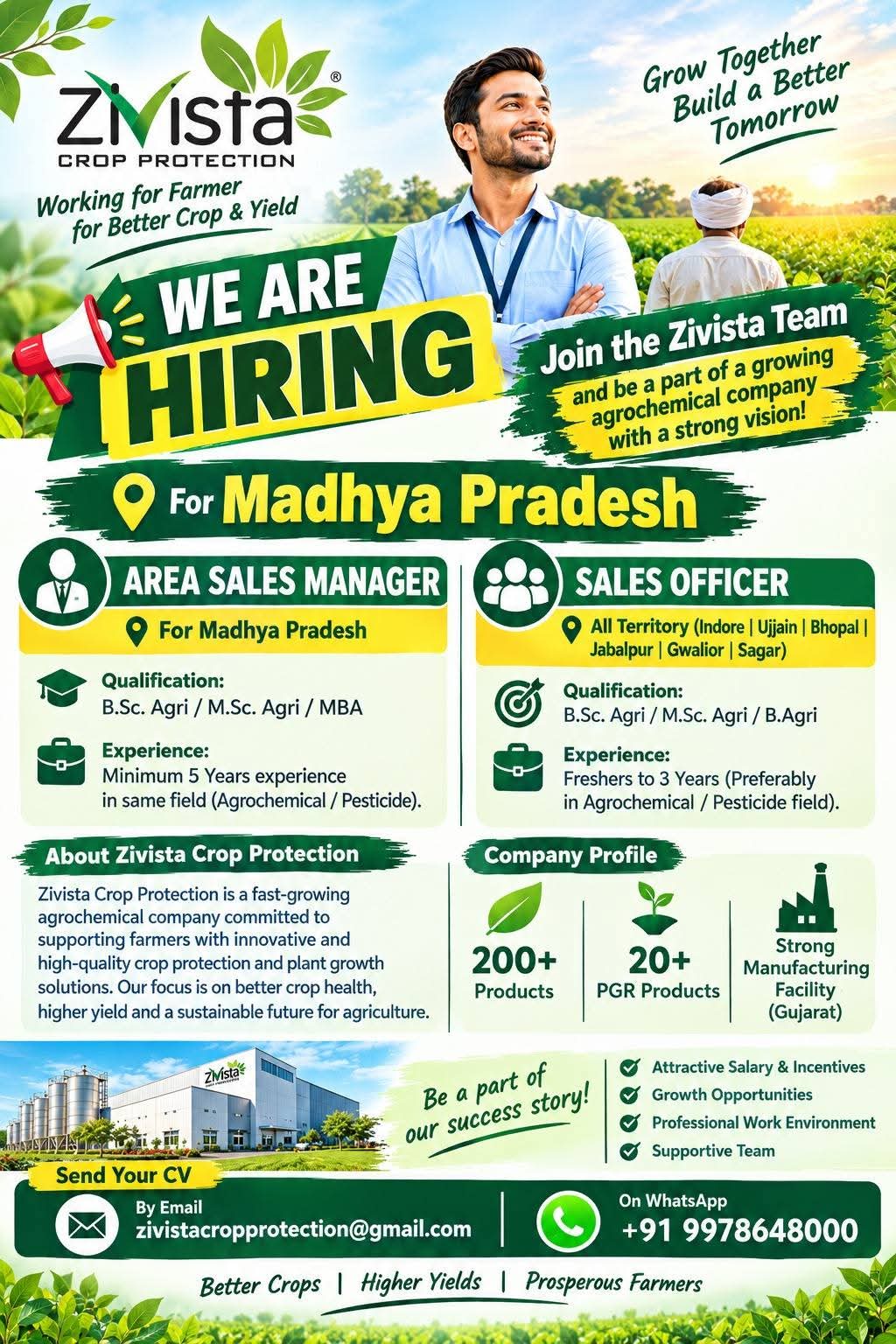 Job for Agriculture Student