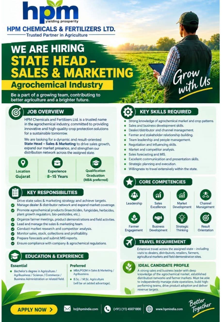 Job for Agriculture Student