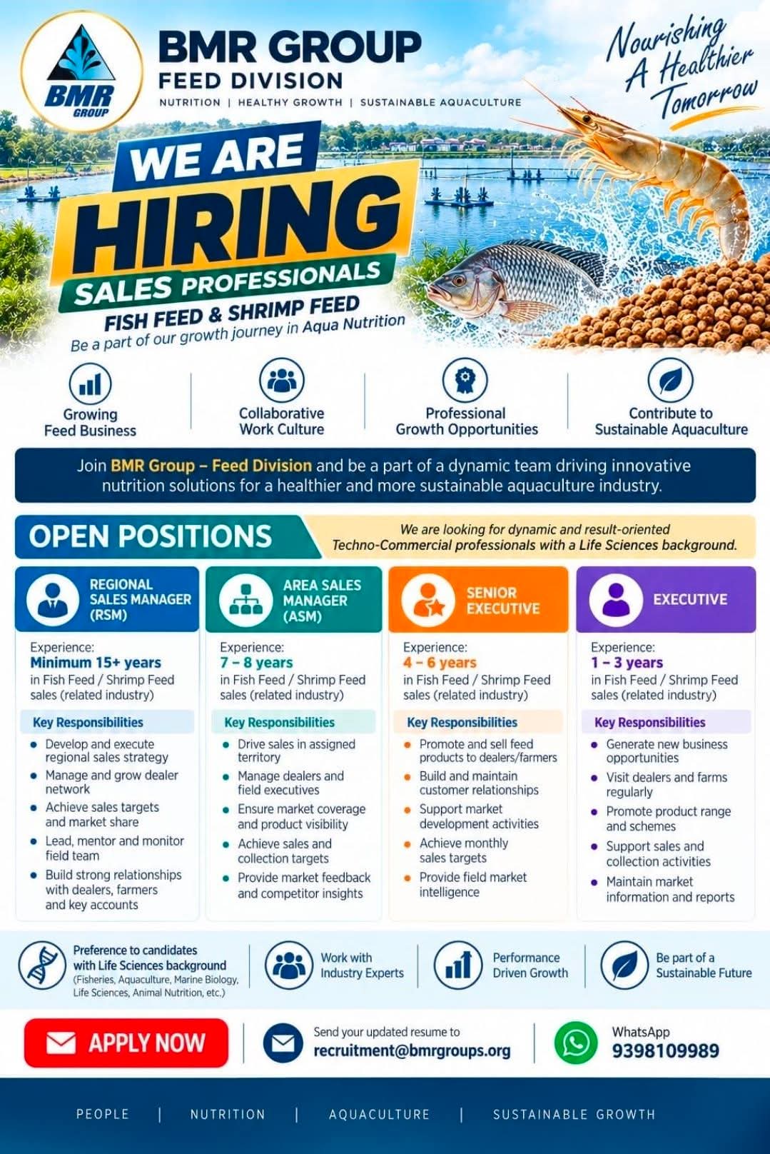 Recruitment for fishery student